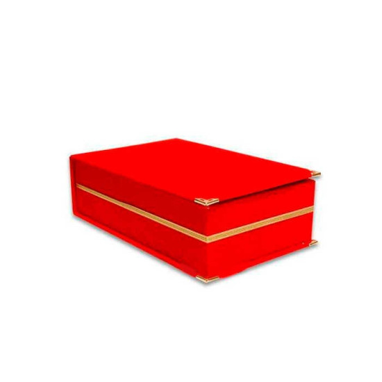 Kadife Kristal Plaket Kutusu Kırmızı17x25cm